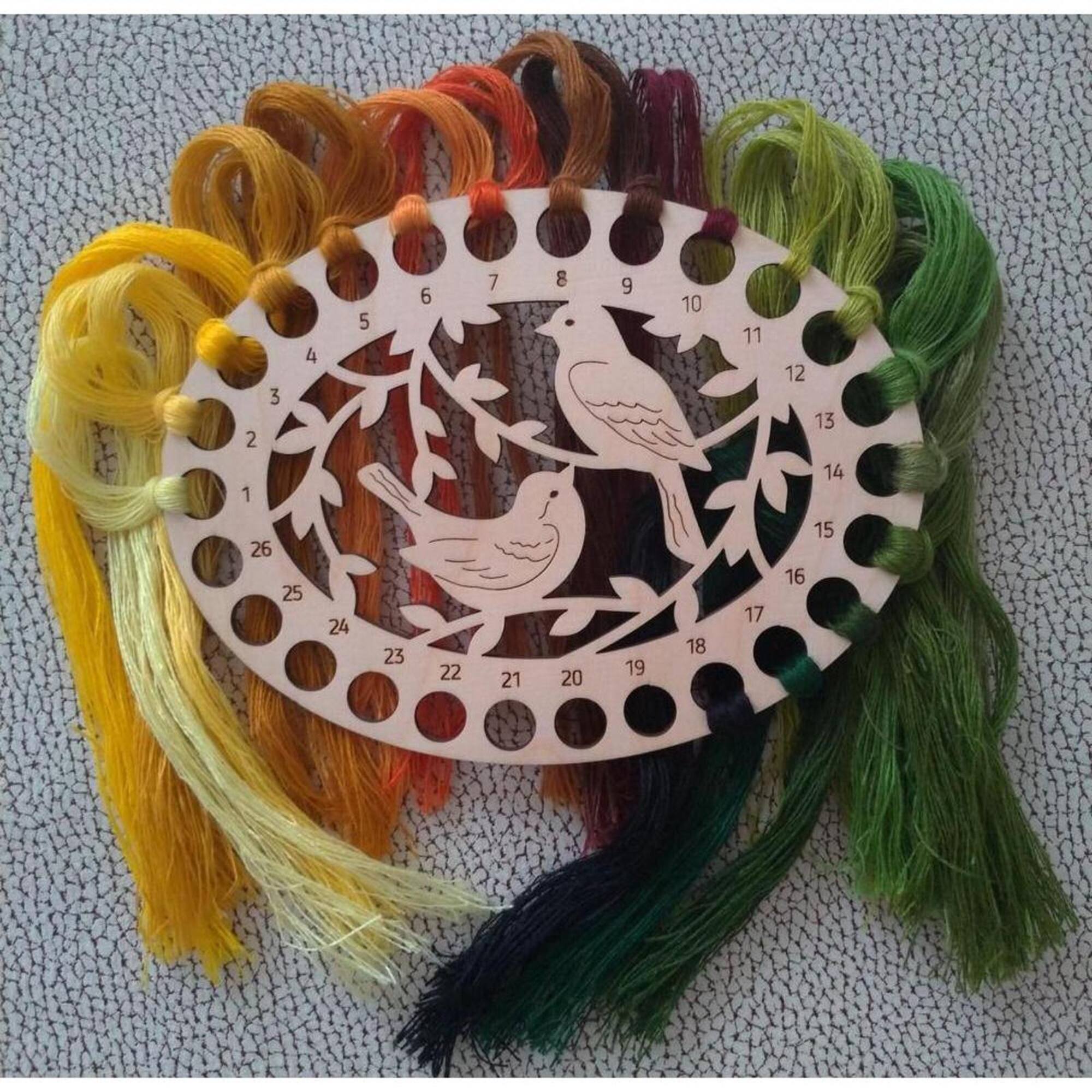 MP Studia OP-055 Birds and Tree Plywood Thread Organizer